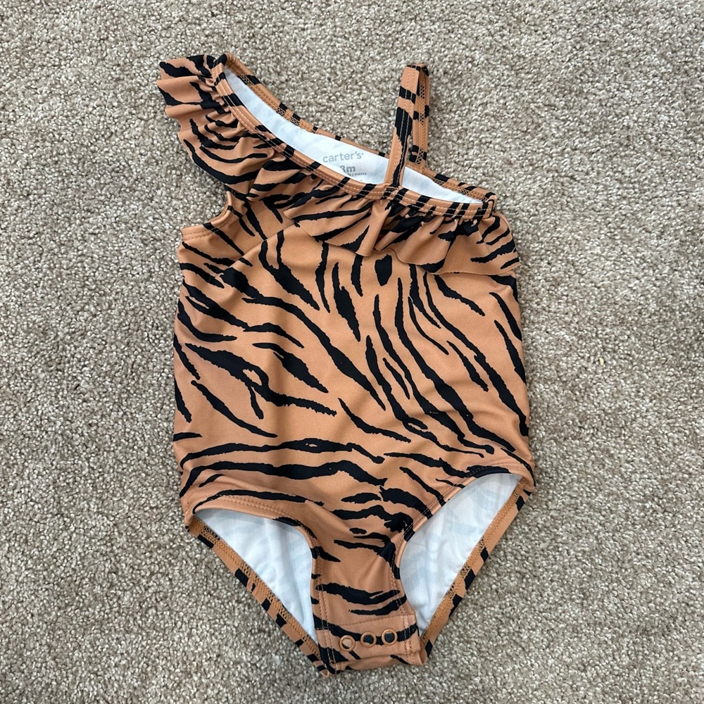 Toddler Tiger Print Swim Suit